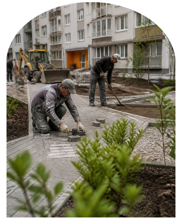 Благоустройство двора многоквартирного дома в Назарове